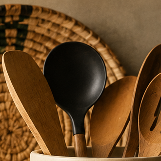 Hand-Carved Wooden Spoon Set